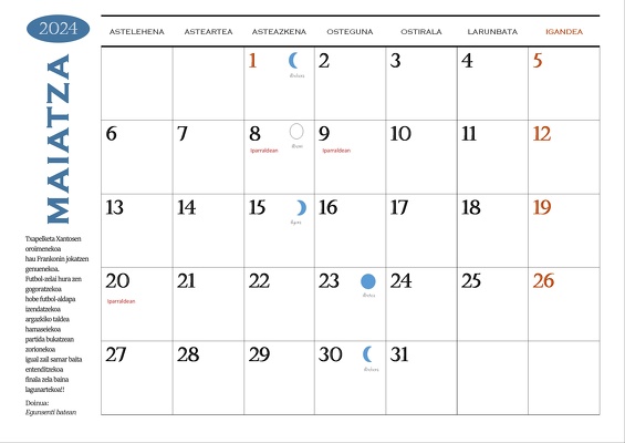 2024ko egutegia