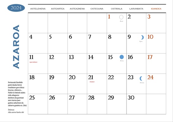 2024ko egutegia