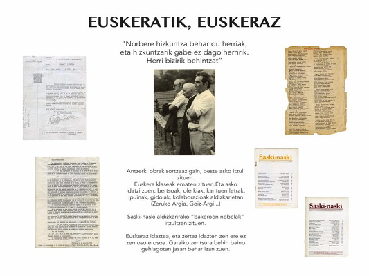 Inaxio Begiristainen omenaldirako prestatutako panelak.